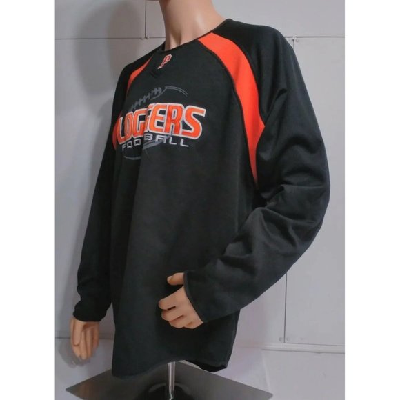 Xgrain Sportswear Black And Orange Loggers Football Sz 2X Pullover Sweatshirt - Picture 3 of 4